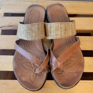 BOC Born Concept Brown Slip On Strappy Toe Sandal Z10141 Womens 7M